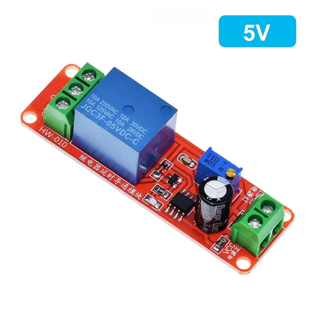 DC 5V 12V Powered NE555 Time Delay Relay Module Supporting Up to 2000W AC Load