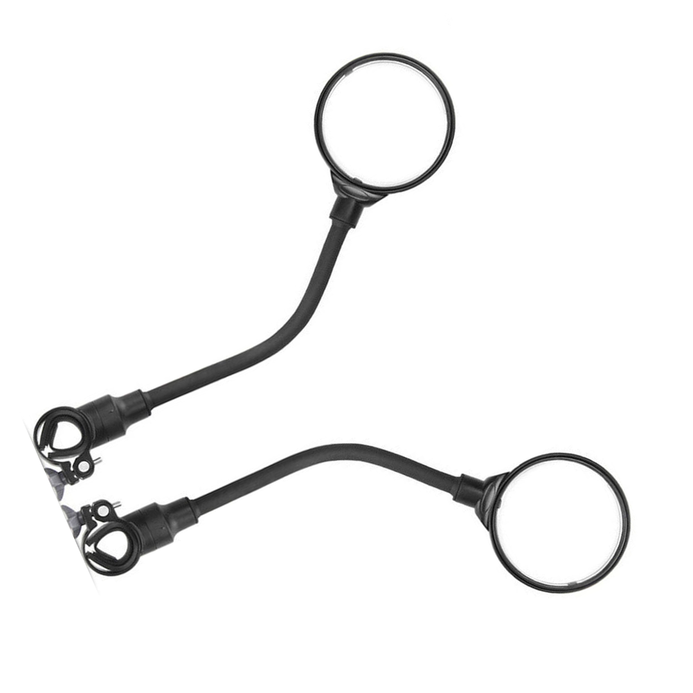Adjustable Mountain Bike Rearview Mirror - Wide-View Plastic Handlebar Mirror