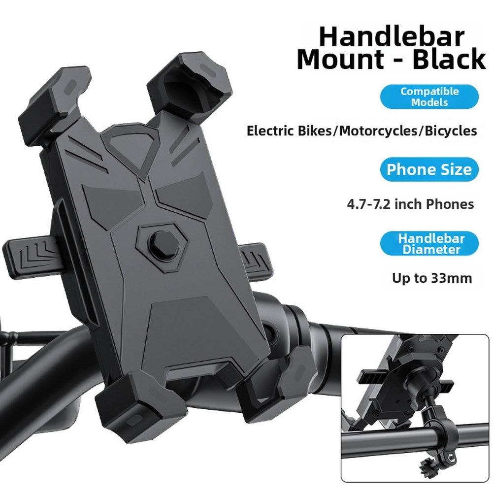 Handlebar Phone Holder for Bikes Shock Resistant Stable Navigation Mount