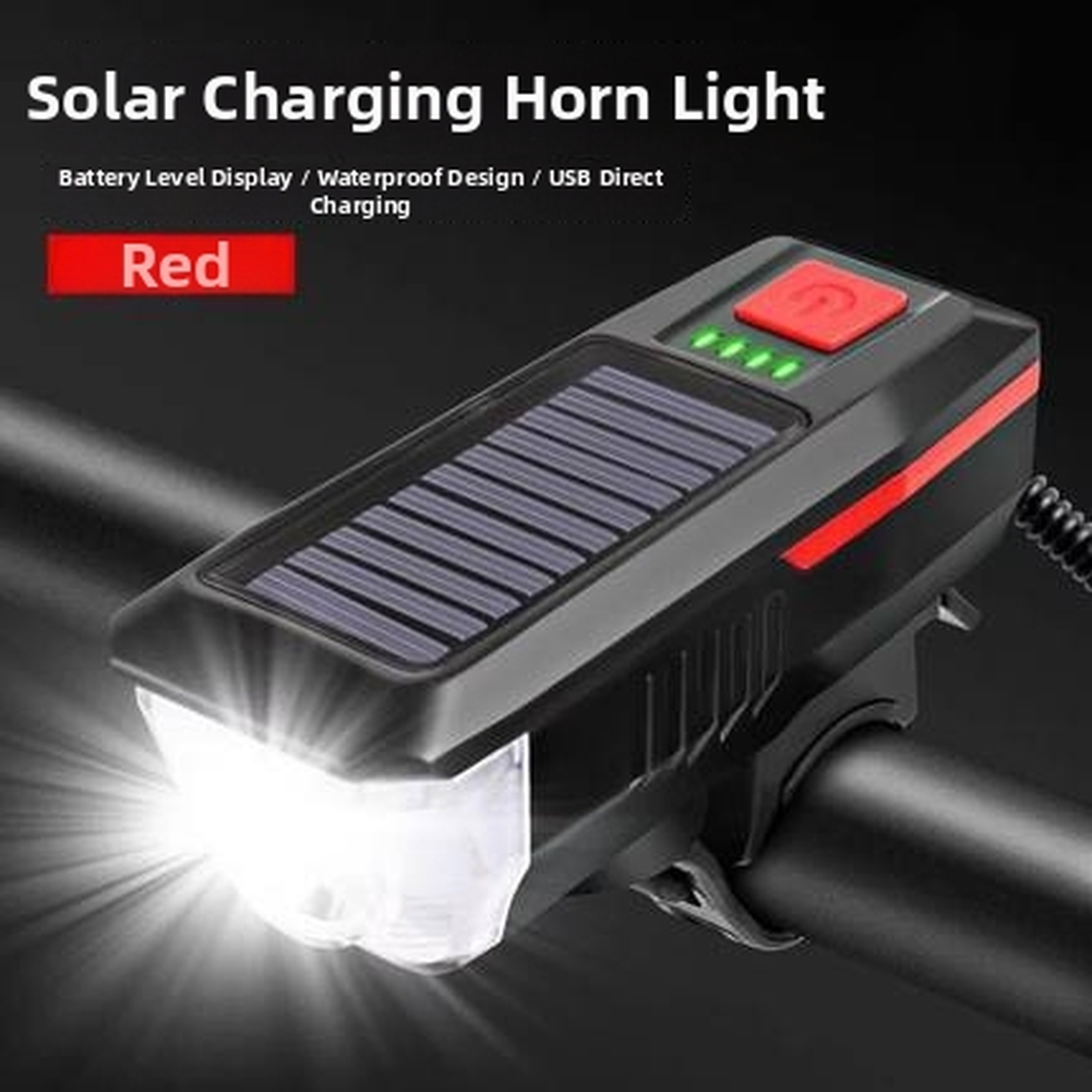 Multi-Use Solar USB Light with For Horn for Folding Bike and Standard Frame
