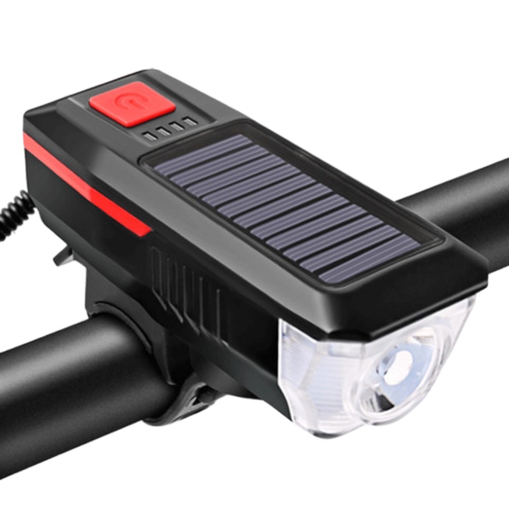 Multi-Use Solar USB Light with For Horn for Folding Bike and Standard Frame