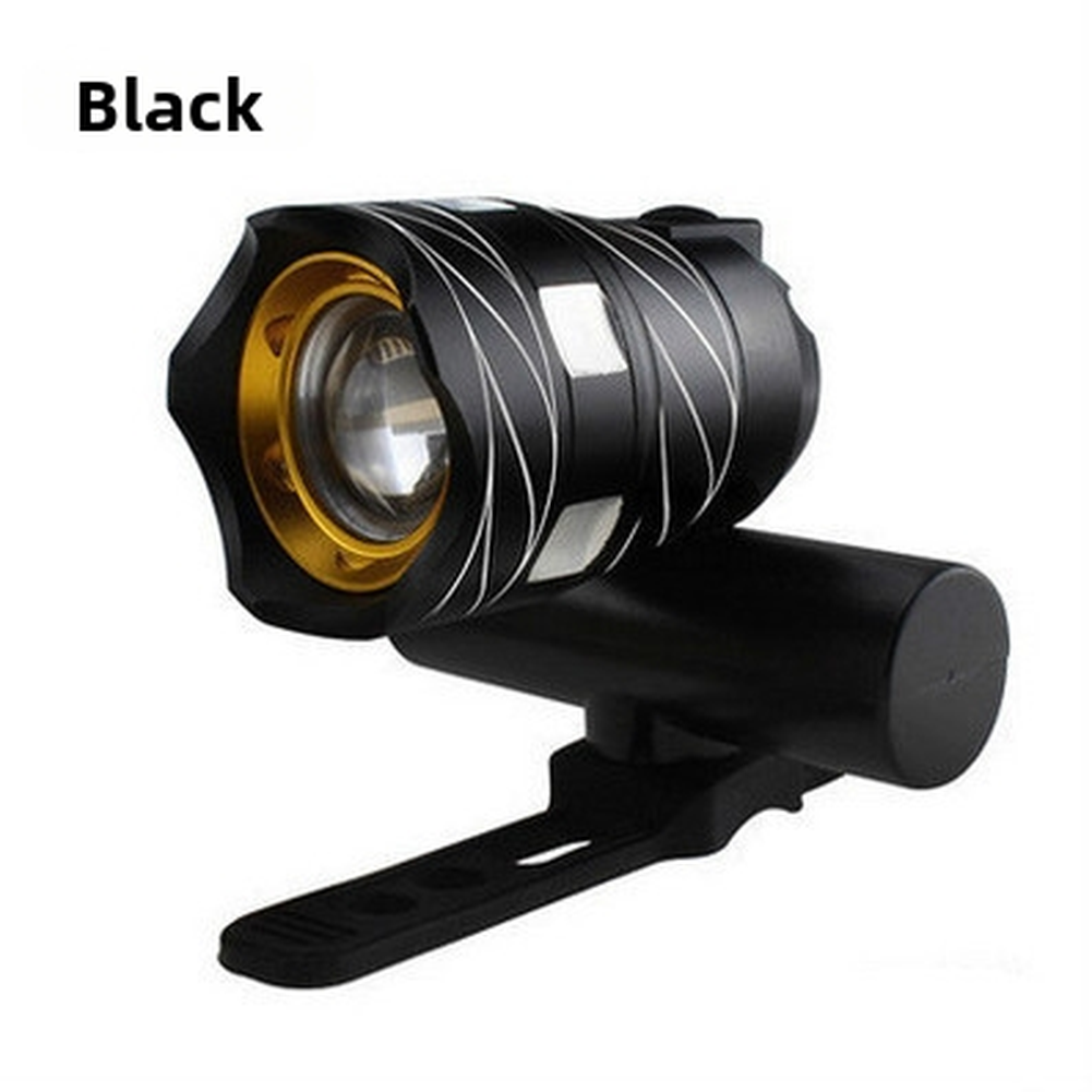 Bicycle Front Light USB Rechargeable Aluminum 8.5 8.5 8.5cm Black Golden