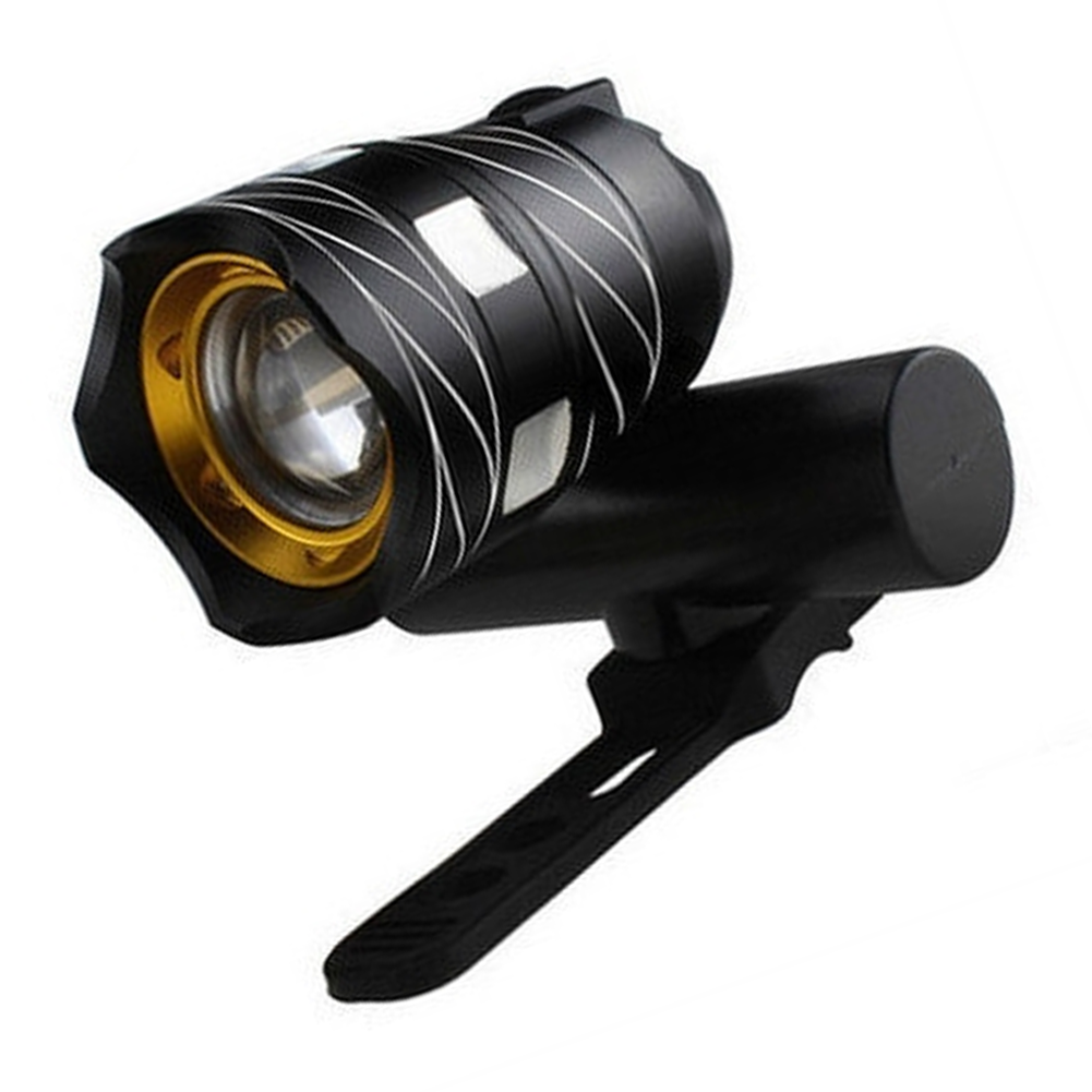Bicycle Front Light USB Rechargeable Aluminum 8.5 8.5 8.5cm Black Golden
