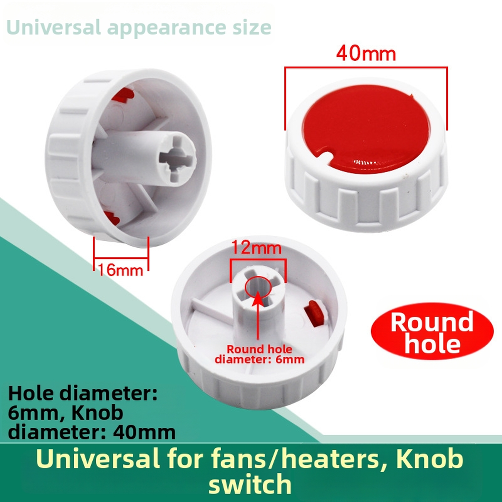 2pcs ABS Knob Cap for Electric Fan Heater Timer Gear Switch Twist Style