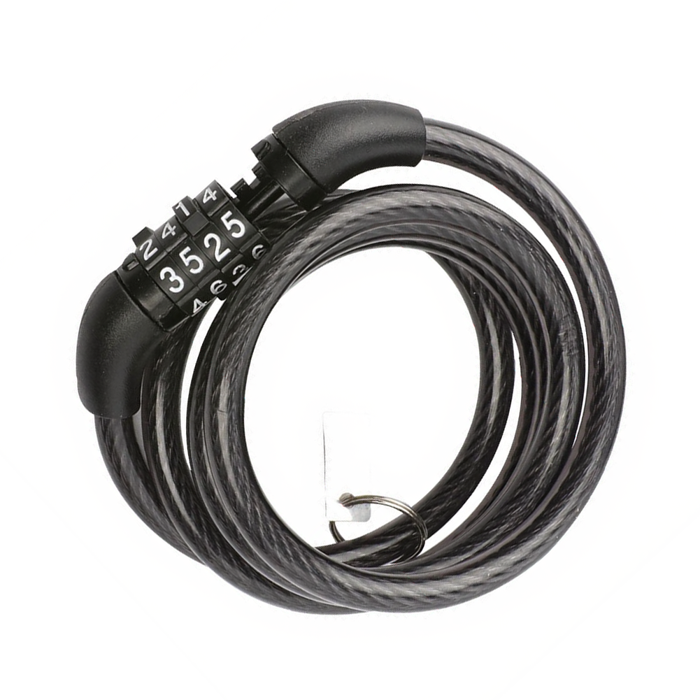 Robust Steel Wire Bicycle Lock 0.8x120cm Password Enabled Compact Carry
