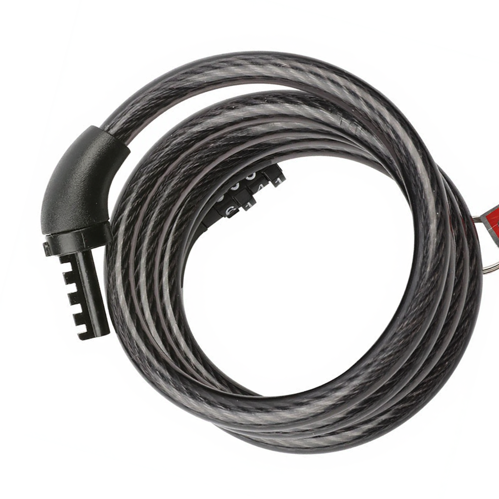 Robust Steel Wire Bicycle Lock 0.8x120cm Password Enabled Compact Carry