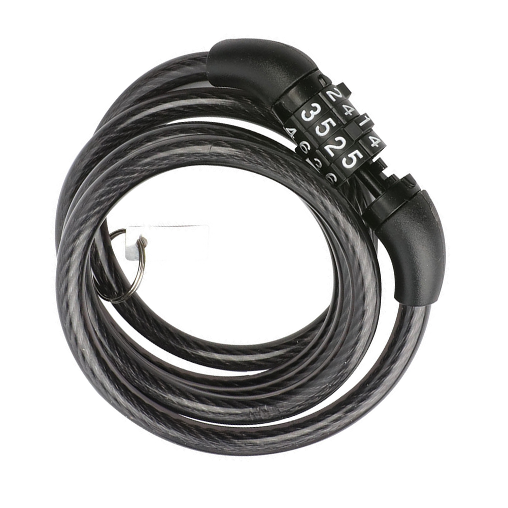 Robust Steel Wire Bicycle Lock 0.8x120cm Password Enabled Compact Carry