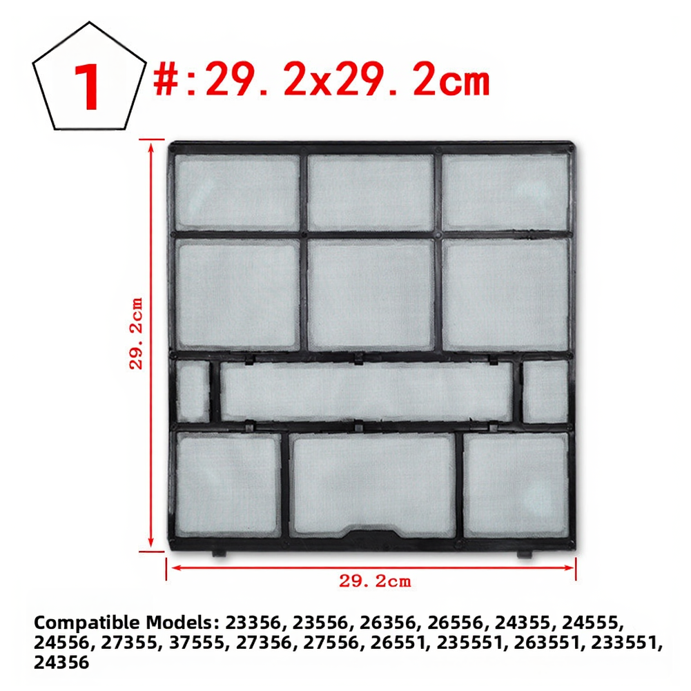 2pcs Air Conditioner Dust Filter Screen for PVC Mesh Indoor Unit Compatibility