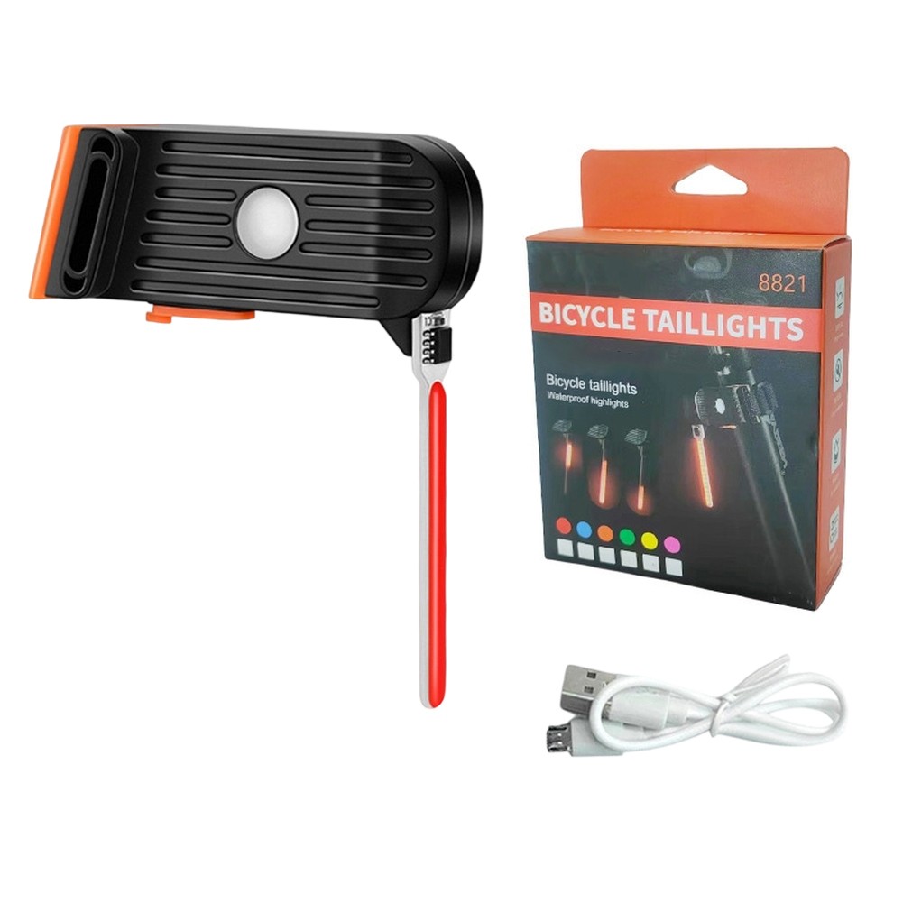 Red LED Taillight for Bicycles USB Charging Easy Mount No Tools Needed