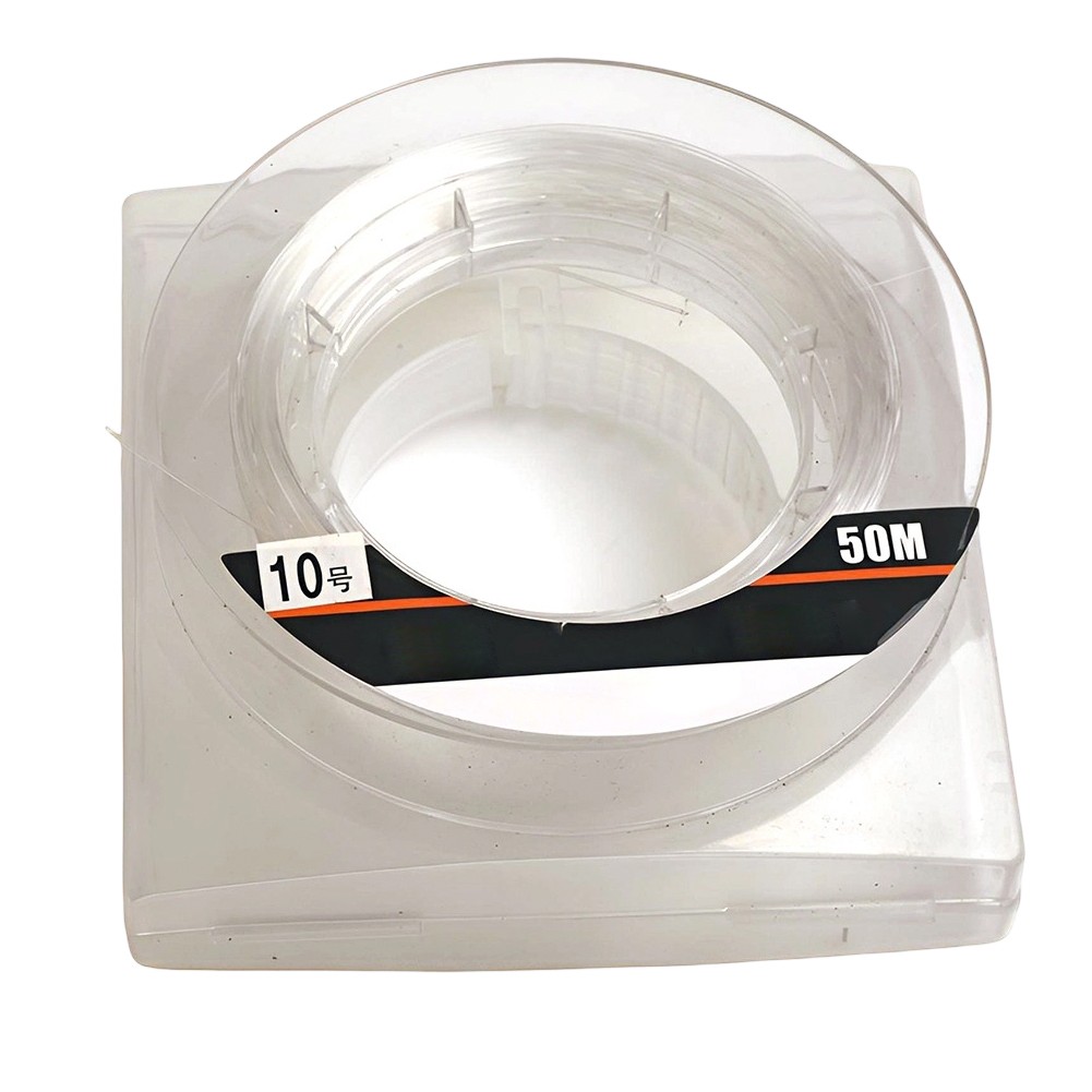 50 Meter Fluorocarbon Fishing Line Low Visibility Wear Resistant Monofilament