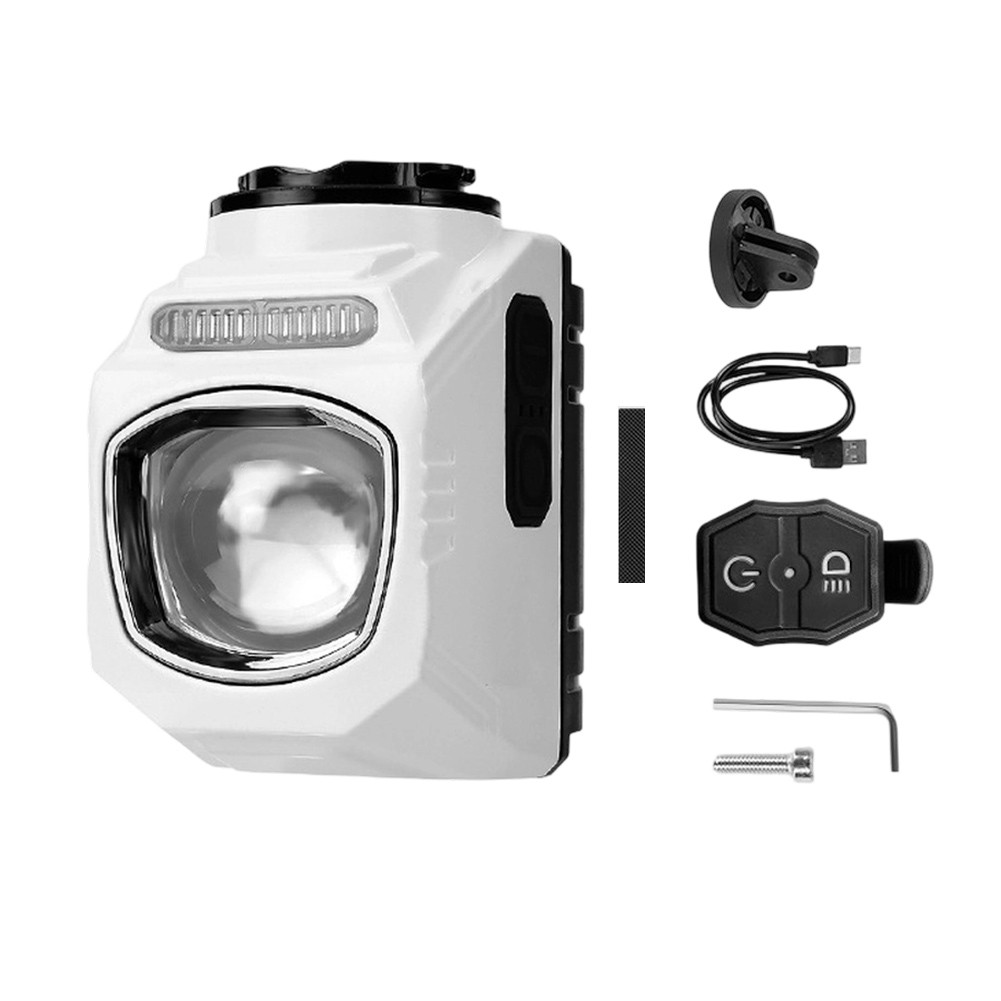 Bike Front Light with Support and Base - Adjustable Handlebar Mount Light