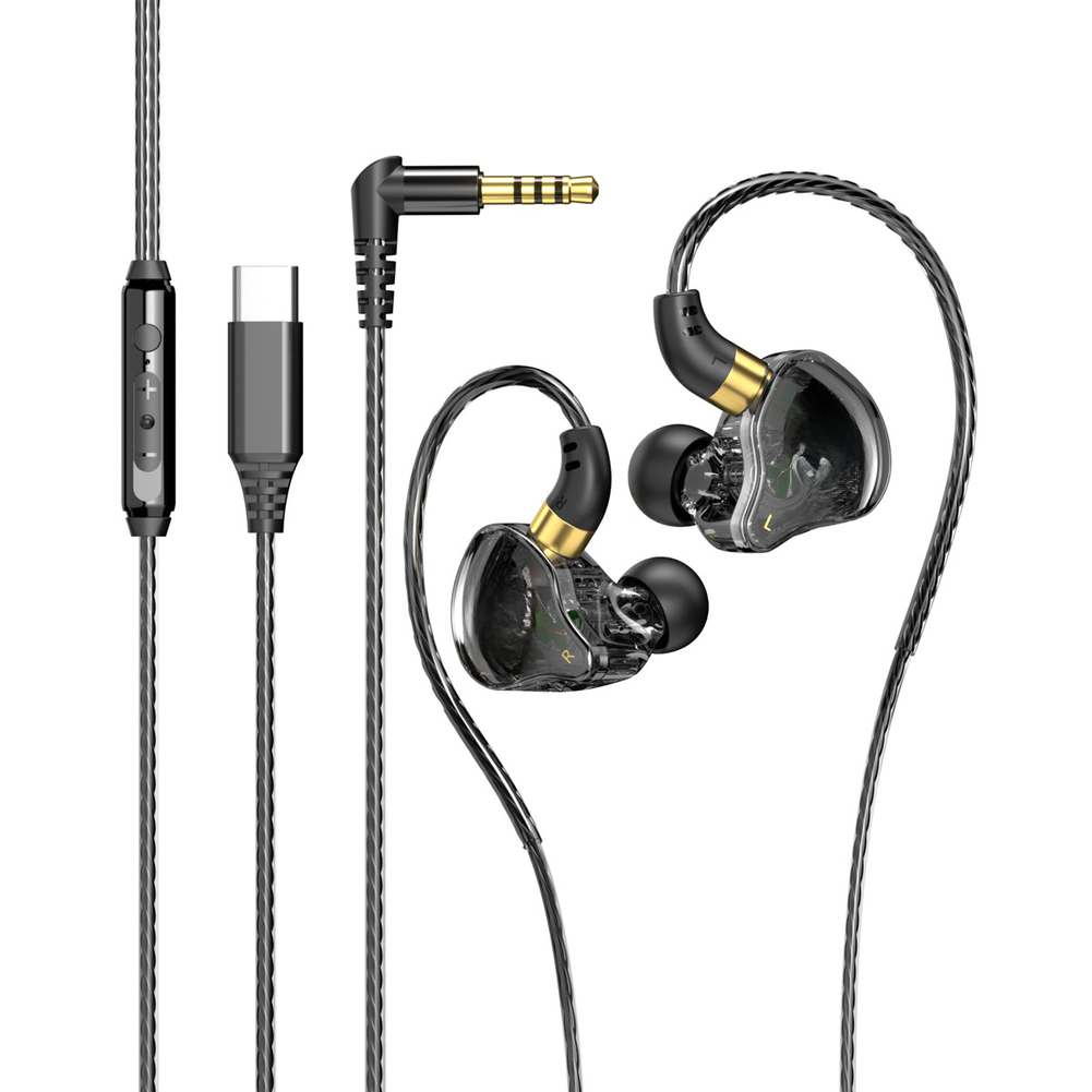 Type-C Wired Earphones for EFor Sports Gaming and Active Lifestyle 1.2m
