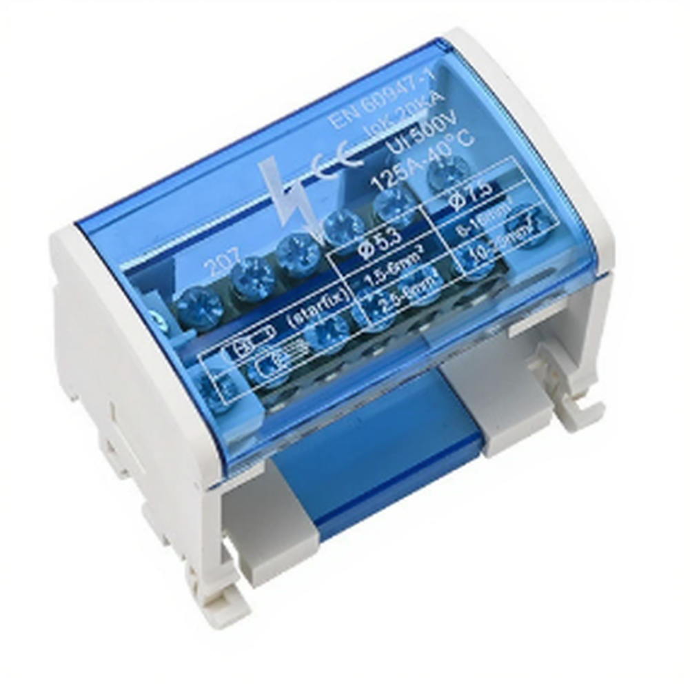 Terminal Block Junction Box Short Circuit Protection DIN Rail Mounting