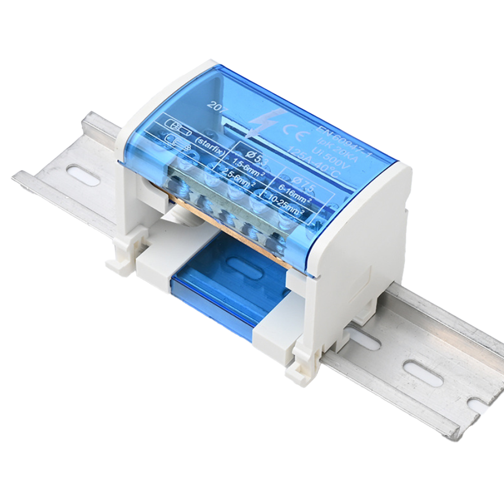 Terminal Block Junction Box Short Circuit Protection DIN Rail Mounting
