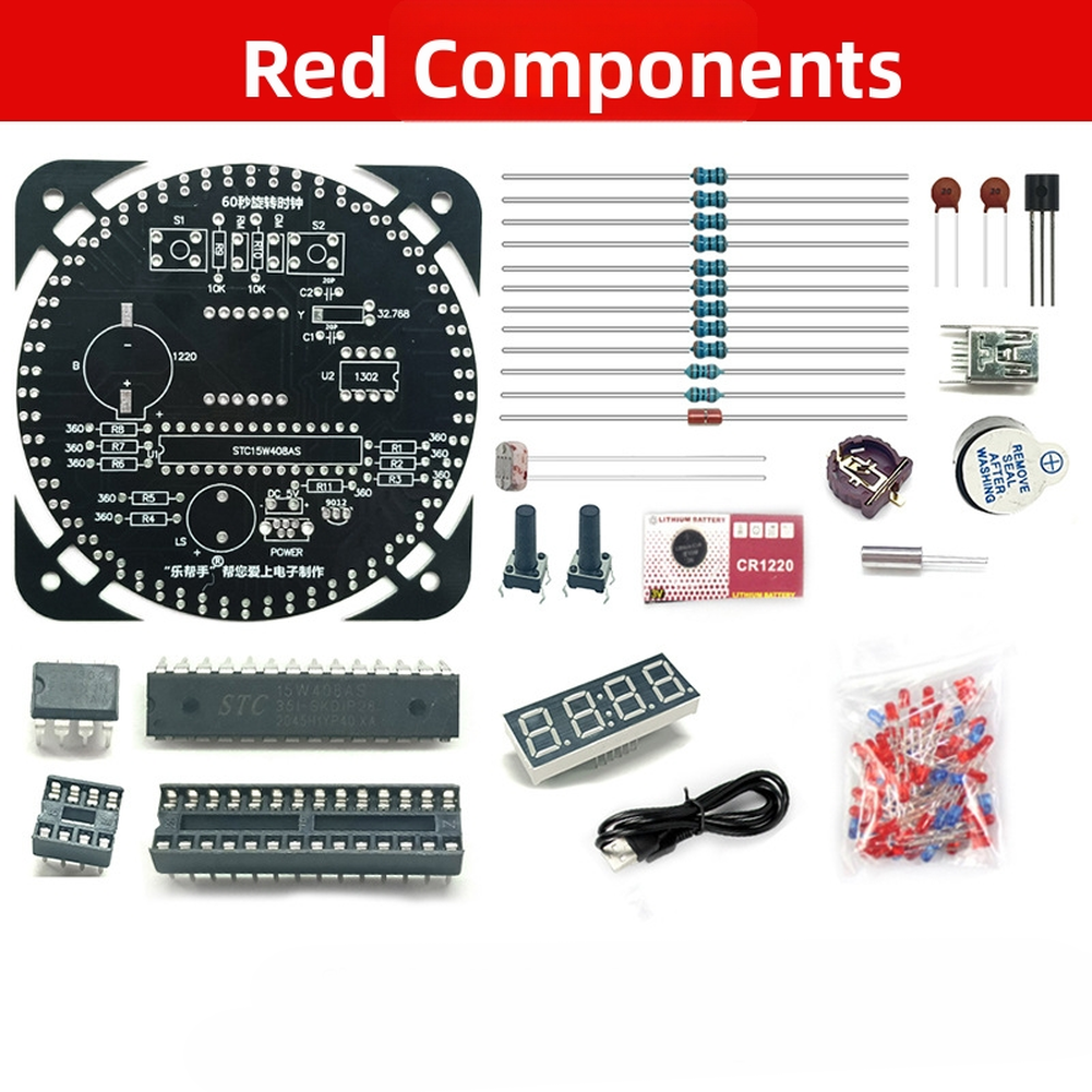 Beginner Friendly Digital Clock Kit for Electronic Soldering Practice USB 5V