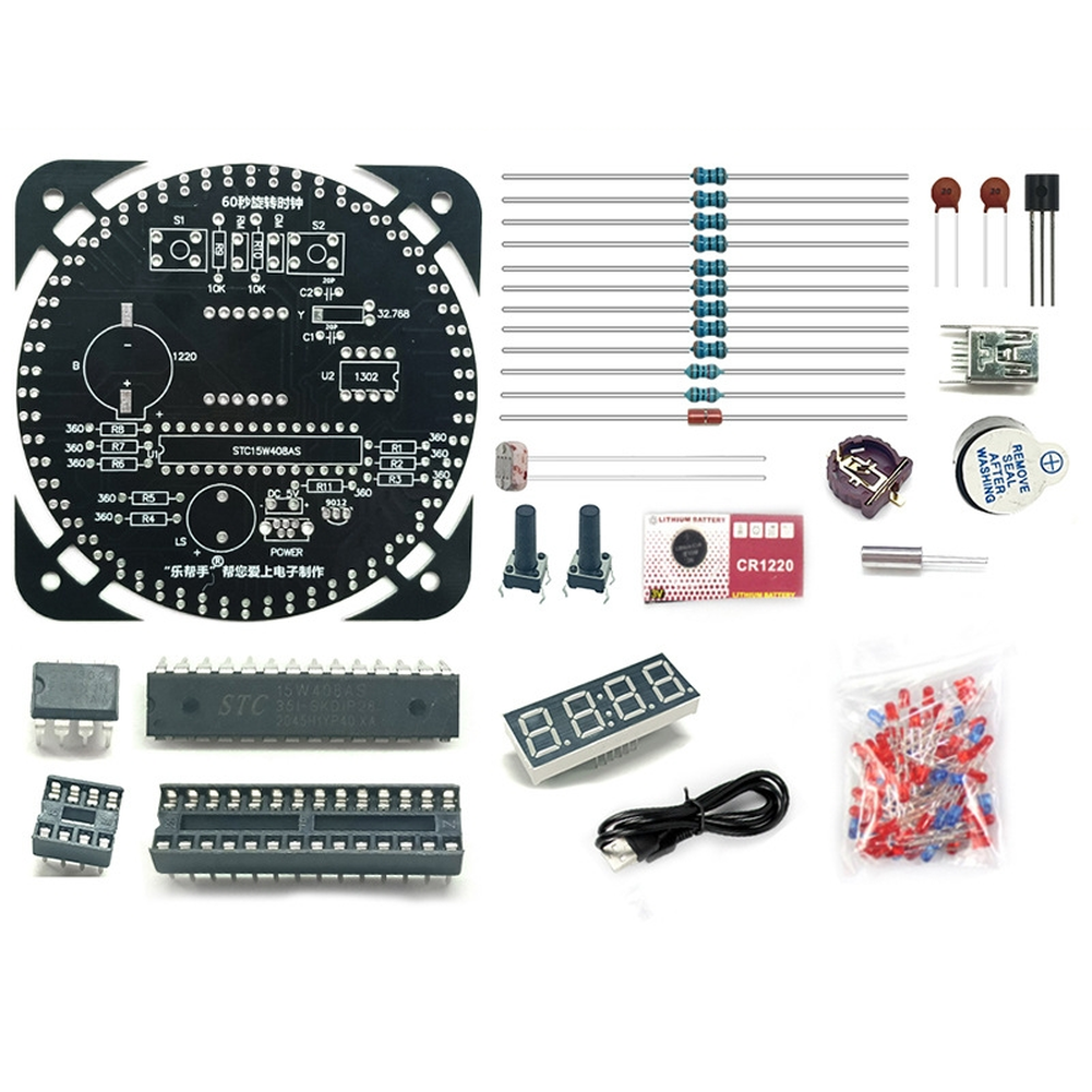 Digital Electronic Clock Kit for Soldering Projects USB Powered 5V Input