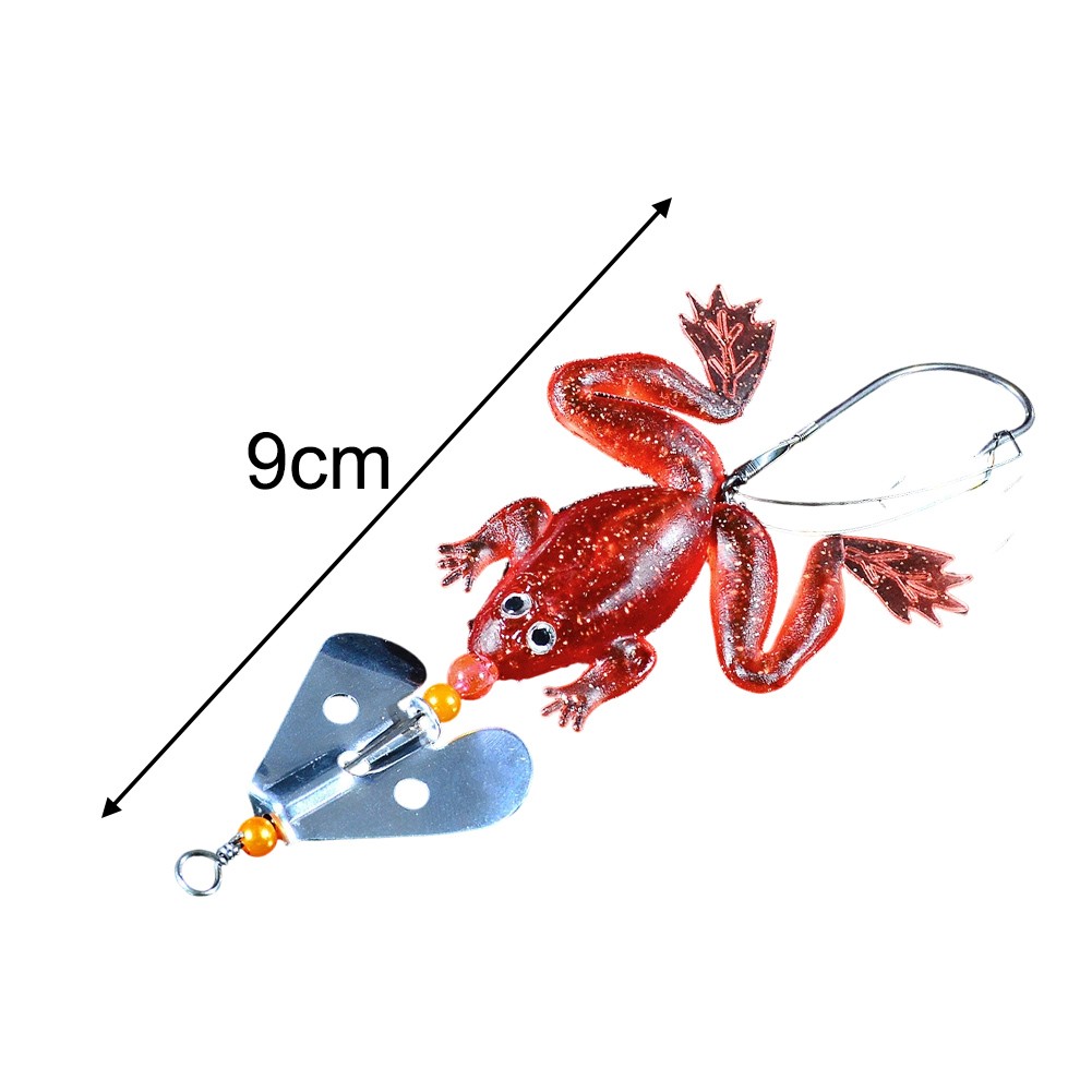 9cm Red Yellow Silicone Lure for Bass Pike Freshwater Saltwater Fishing