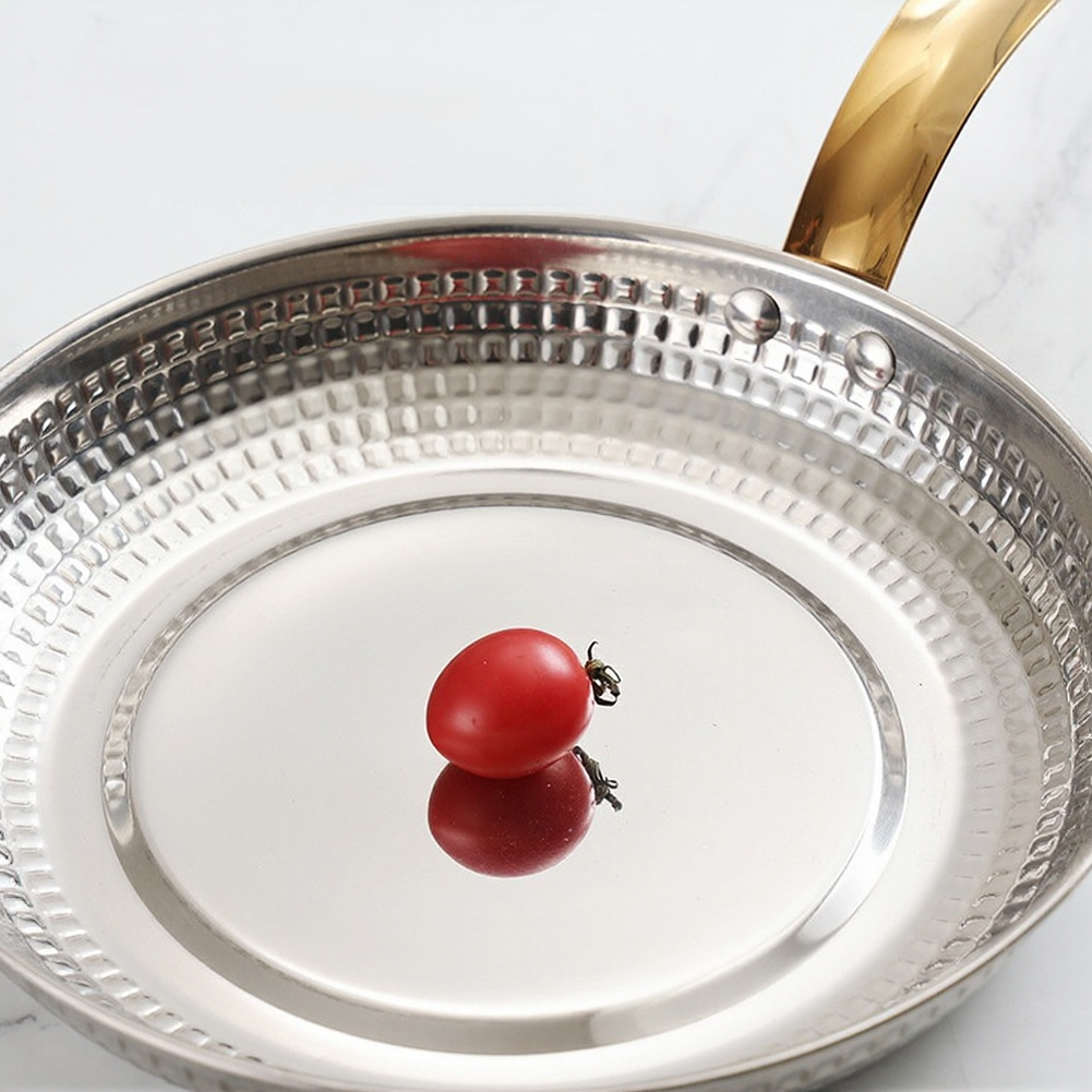 Stainless Steel Steak Plate with Handle Silver 16CM 18CM Dishwasher Safe - Produktbild 1