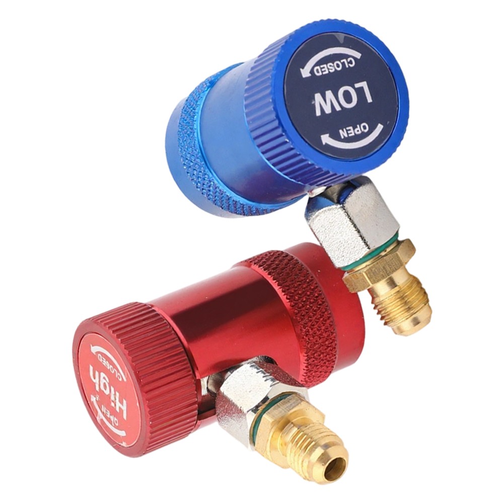 1 Pair For R1234yf Quick Coupler Adapters Red Blue for AC High Low Side Lines
