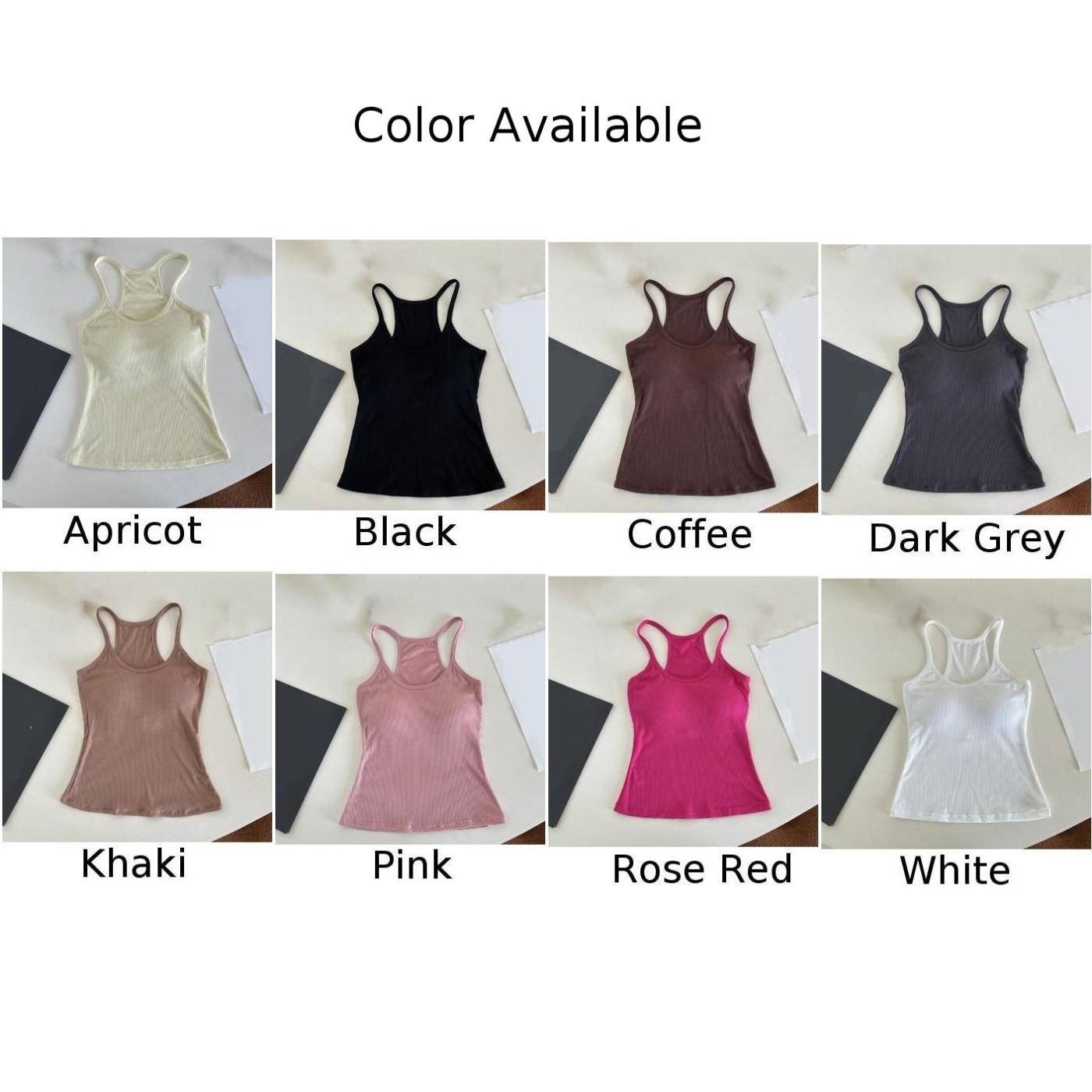 Contemporary Womens Sleeveless Top with Chest Padding and Stretch Fabric - Picture 44 of 44