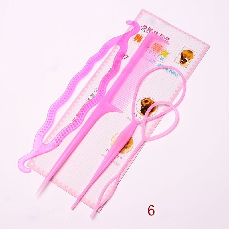 Frisuren-Set Set zum Locken Kämmen und Drehen 4-teilig Kunststoffwerkzeuge - Bild 18 von 19