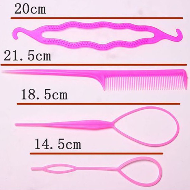 Frisuren-Set Set zum Locken Kämmen und Drehen 4-teilig Kunststoffwerkzeuge - Bild 17 von 19