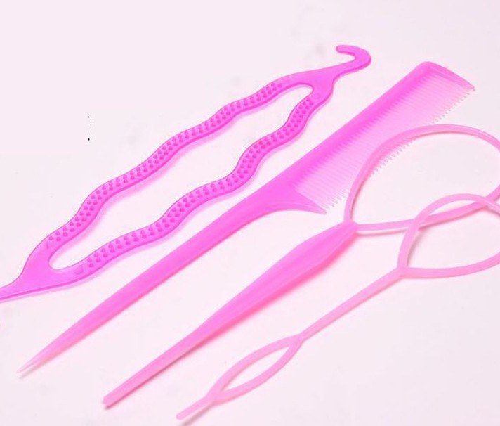 Frisuren-Set Set zum Locken Kämmen und Drehen 4-teilig Kunststoffwerkzeuge - Bild 19 von 19