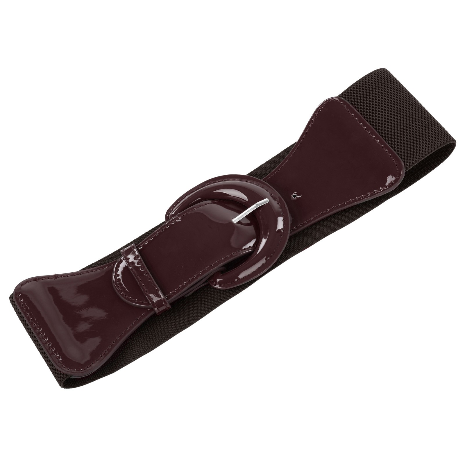 Elegant Women's Stretchy Elastic Waist Belt Wide Polyurethane Leather Band - Picture 122 of 129