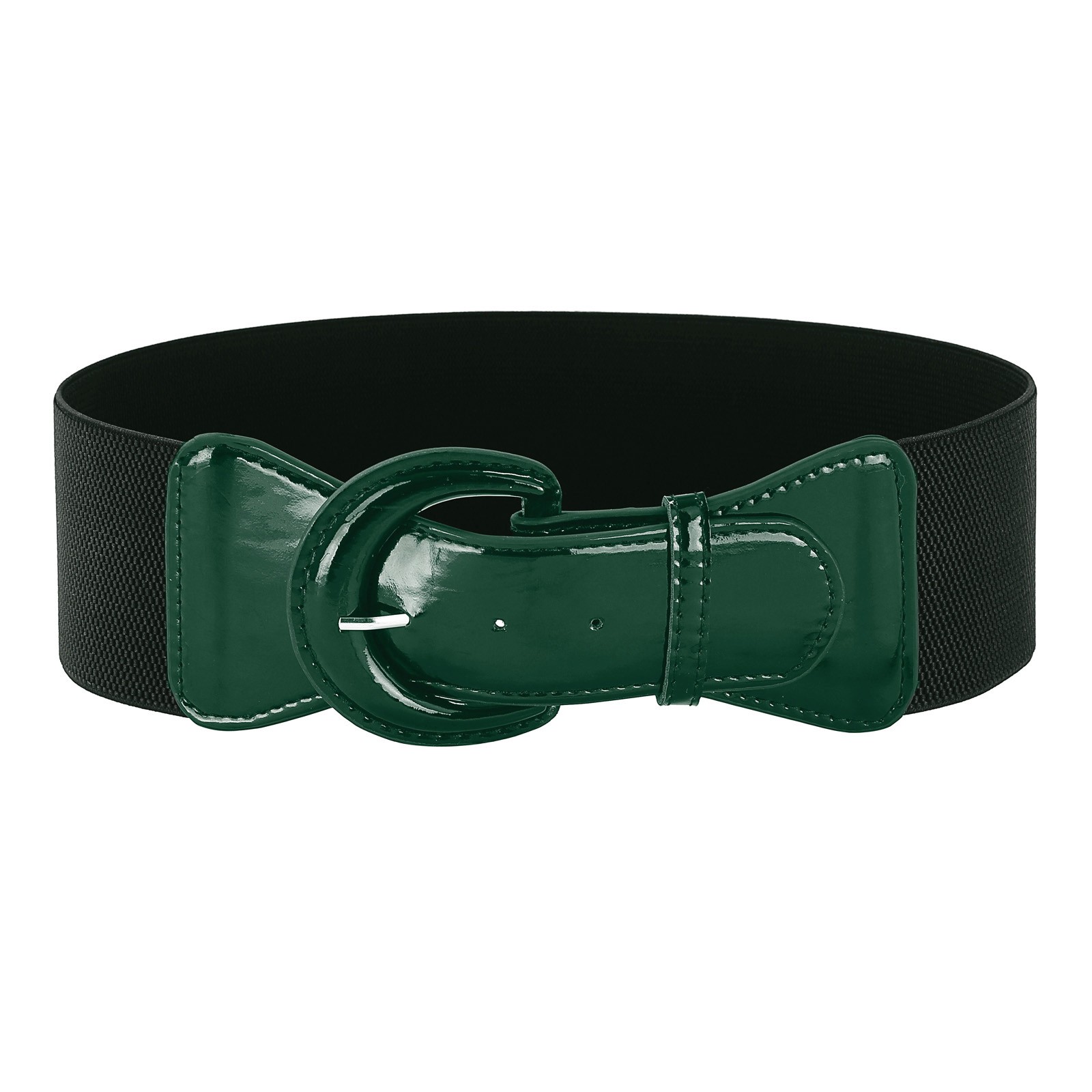 Elegant Women's Stretchy Elastic Waist Belt Wide Polyurethane Leather Band - Picture 125 of 129