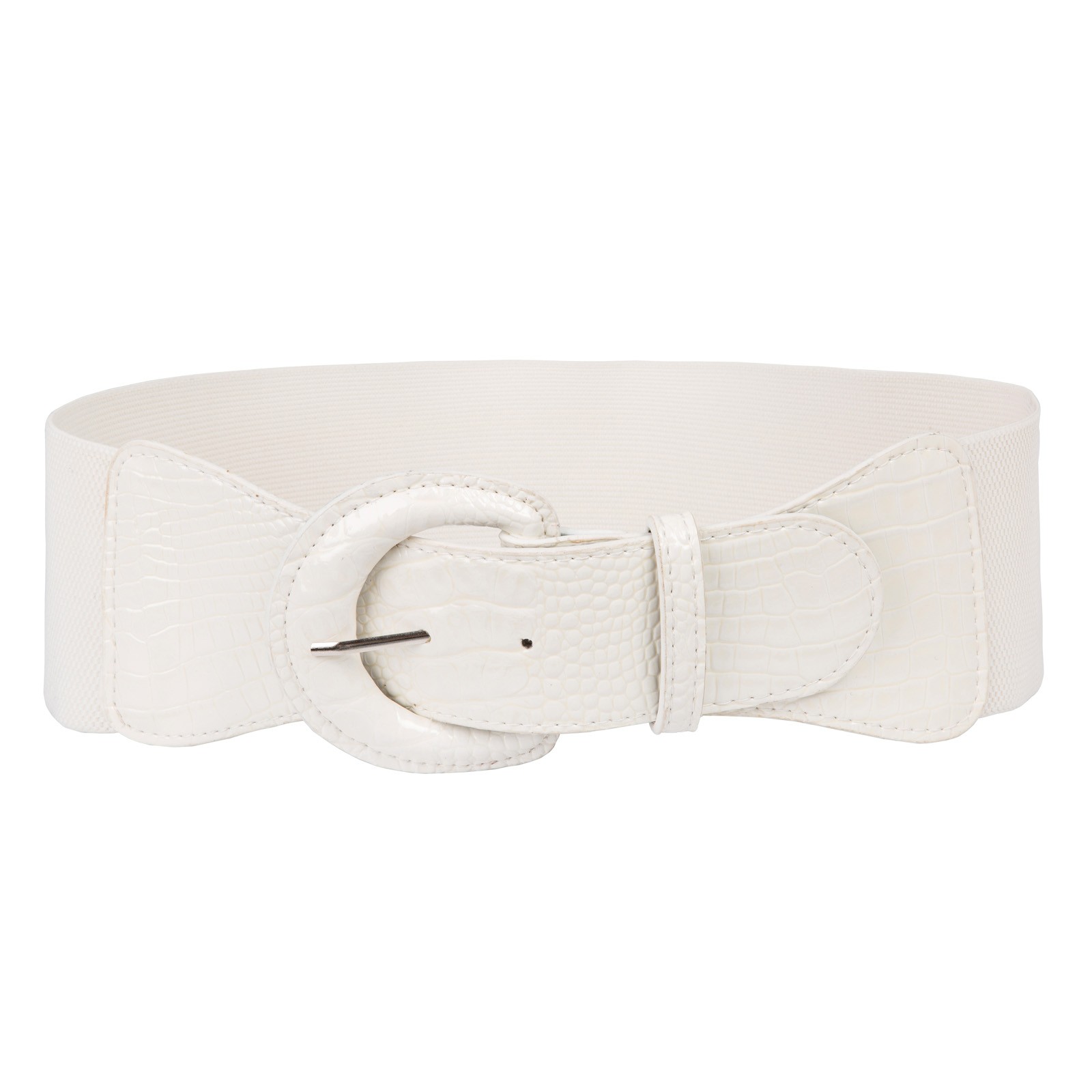 Elegant Women's Stretchy Elastic Waist Belt Wide Polyurethane Leather Band - Picture 25 of 129