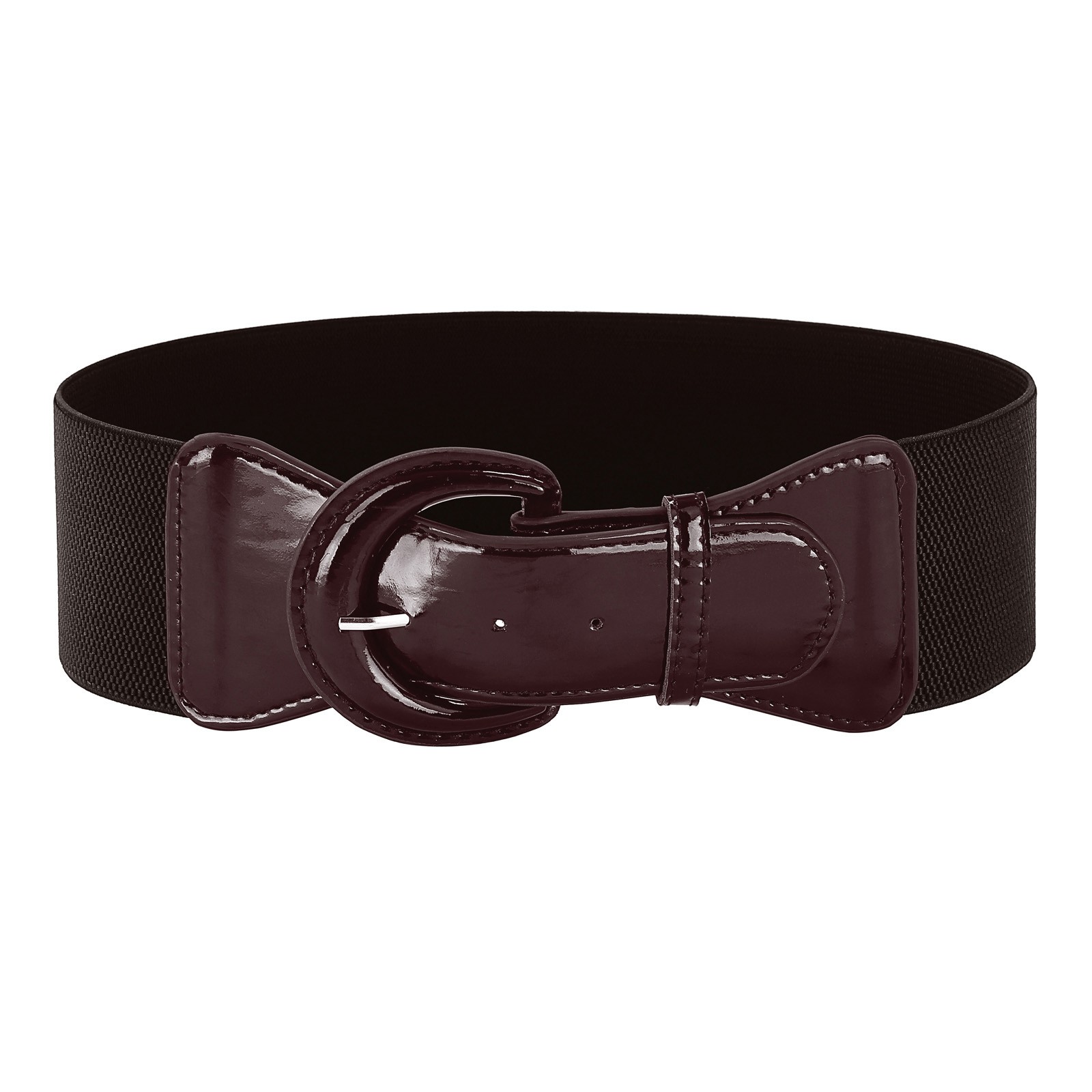Elegant Women's Stretchy Elastic Waist Belt Wide Polyurethane Leather Band - Picture 120 of 129