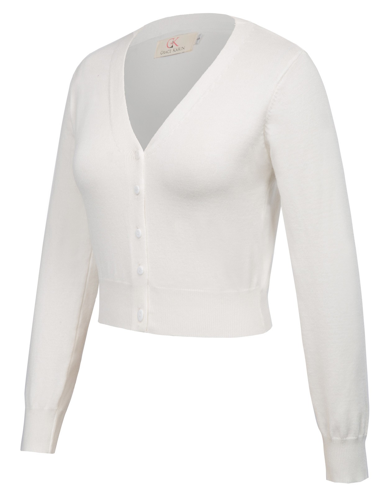 Fashion forward Knitting Coat Cardigan Women's VNeck Crop Cotton Knitwear - Picture 173 of 236