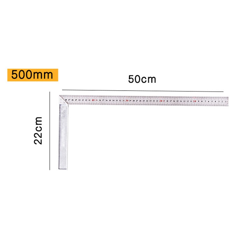 Ruler Tools 4 Size 1pc 90° No Rust Engineering L-Square Scale Shape Tool