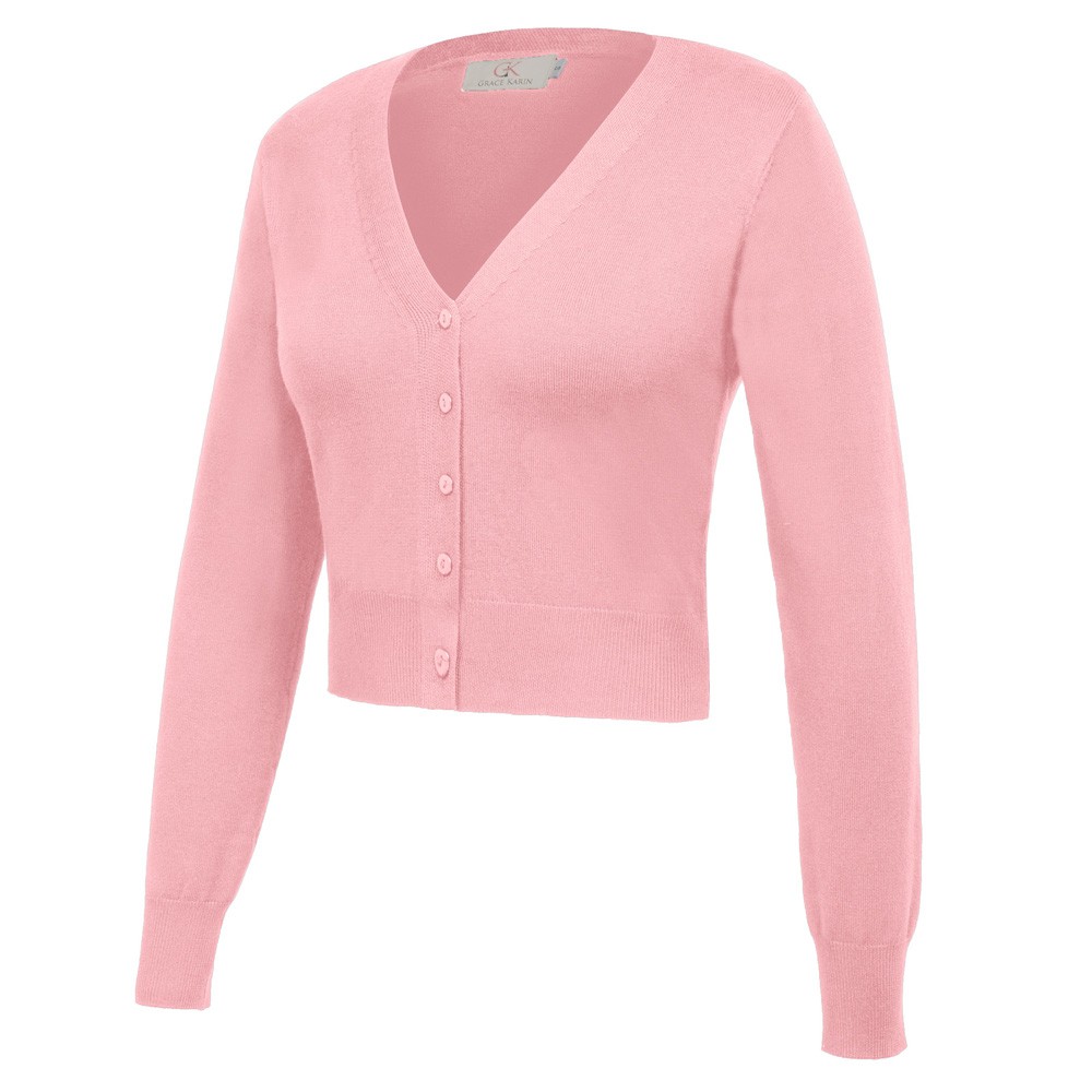 Classy V Neck Cropped Cotton Knitwear Knitting Coat Cardigan Check Your Size - Picture 198 of 236