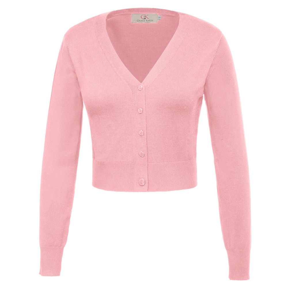 Classy V Neck Cropped Cotton Knitwear Knitting Coat Cardigan Check Your Size - Picture 189 of 236