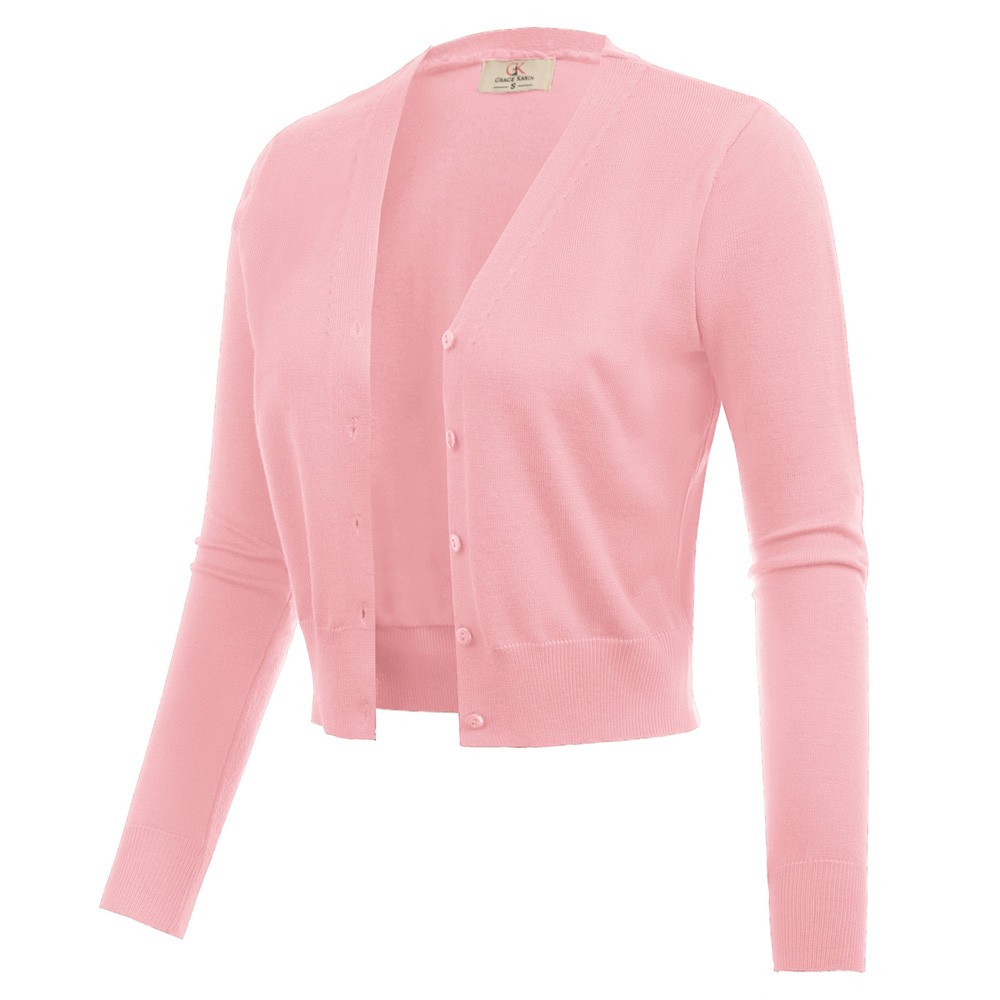 Classy V Neck Cropped Cotton Knitwear Knitting Coat Cardigan Check Your Size - Picture 200 of 236