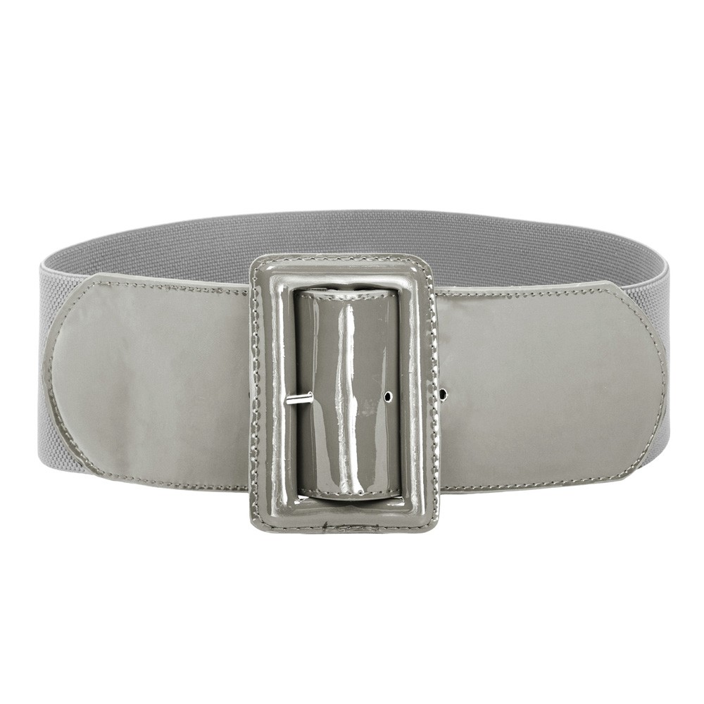 Classic Buckle Stretchy Waist Belt for Women Wine/Black+Leopard Pattern/Brown - Picture 21 of 44
