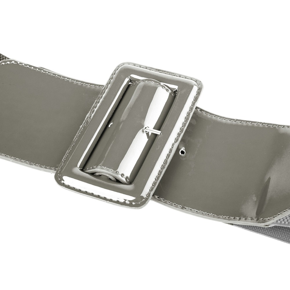Classic Buckle Stretchy Waist Belt for Women Wine/Black+Leopard Pattern/Brown - Picture 24 of 44