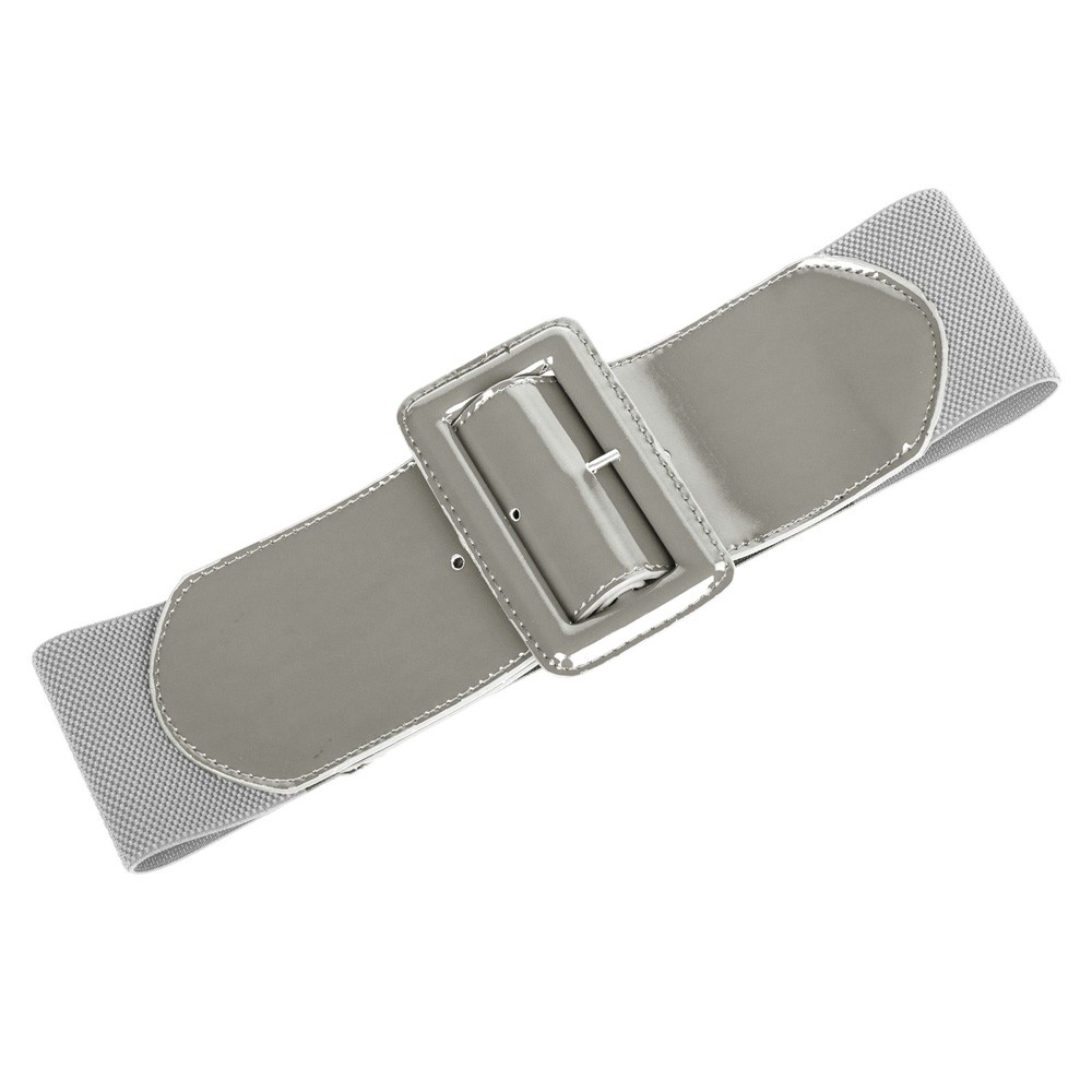 Classic Buckle Stretchy Waist Belt for Women Wine/Black+Leopard Pattern/Brown - Picture 23 of 44