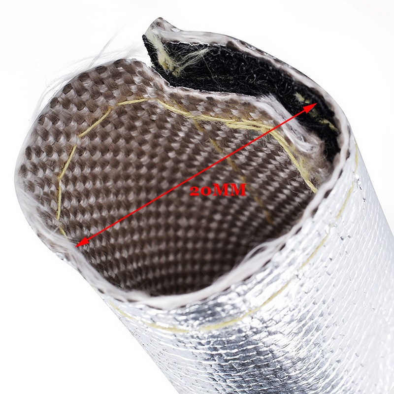 Access Heat Shield Sleeve Intake Tubes Thermal Aluminum Foil Heat 20MM