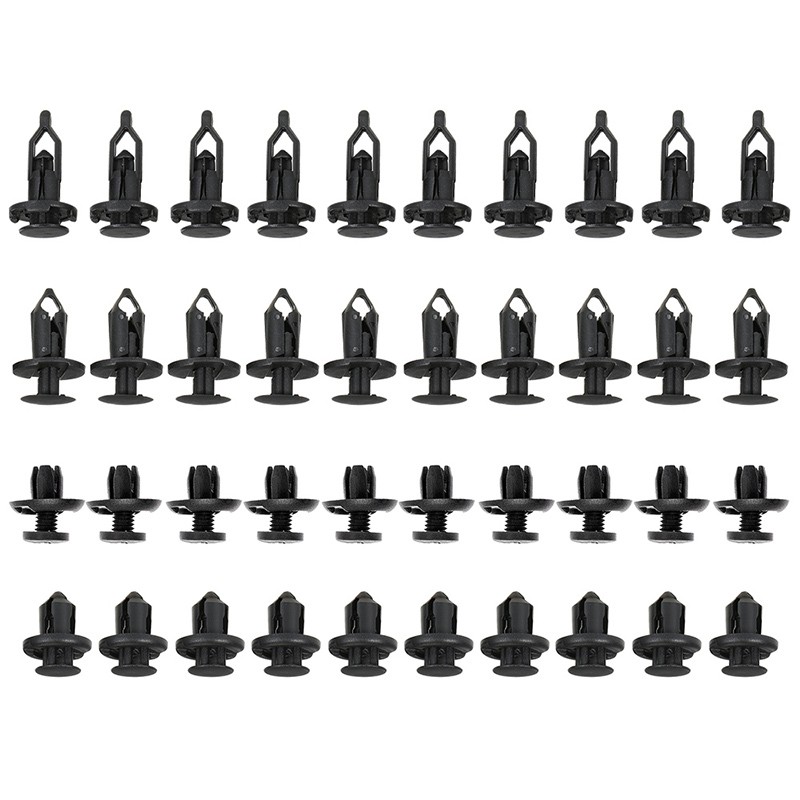 thumbnail interactive-video image 1 of Carbole 40pc Car Body Bumper Push Pin & Rivet Retainer Clip Assortment Kit 1 of 4