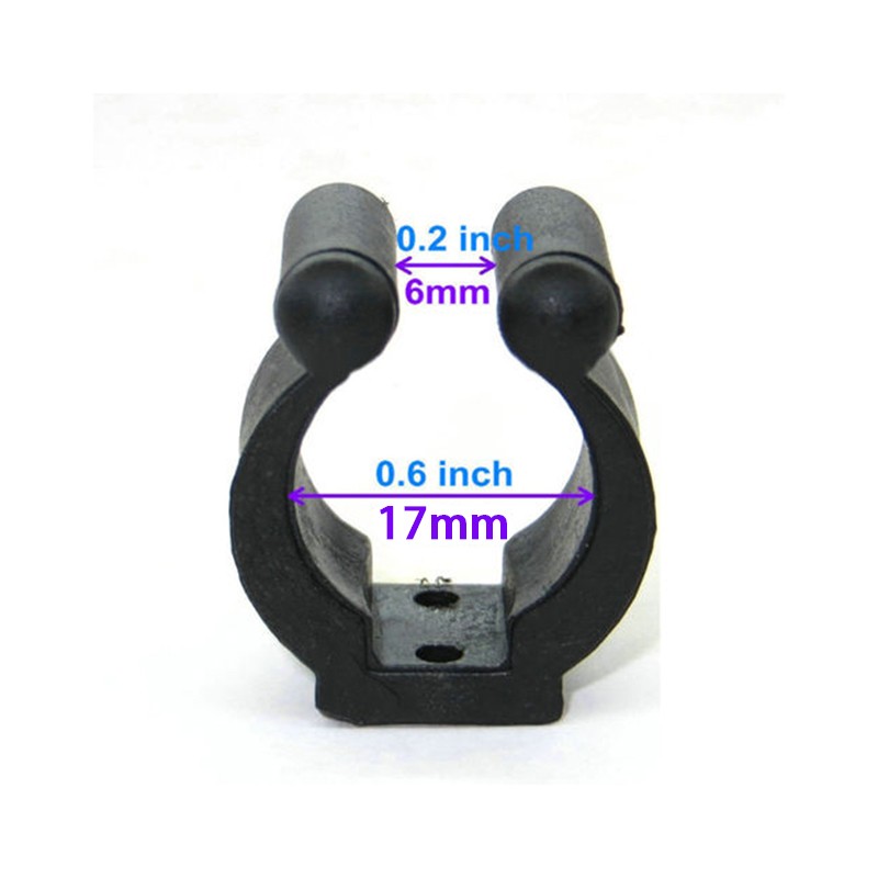 20pcs Rubber Fishing Rod Pole Storage Tip Clips Clamps Holder Black New 20pcs Rubber Fishing Rod Pole Storage Tip Clips Clamps Holder Black New