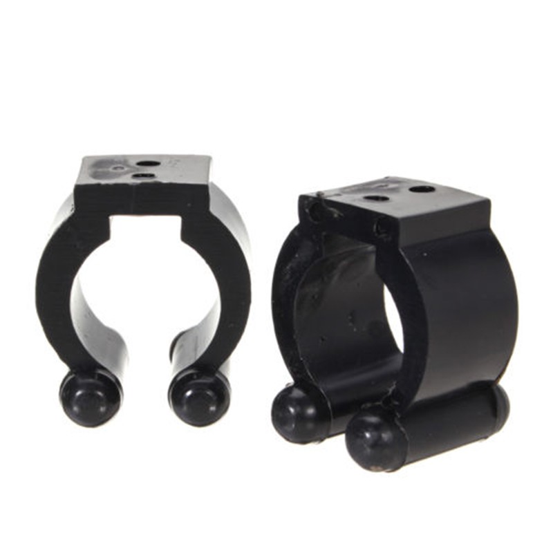 20pcs Rubber Fishing Rod Pole Storage Tip Clips Clamps Holder Black New