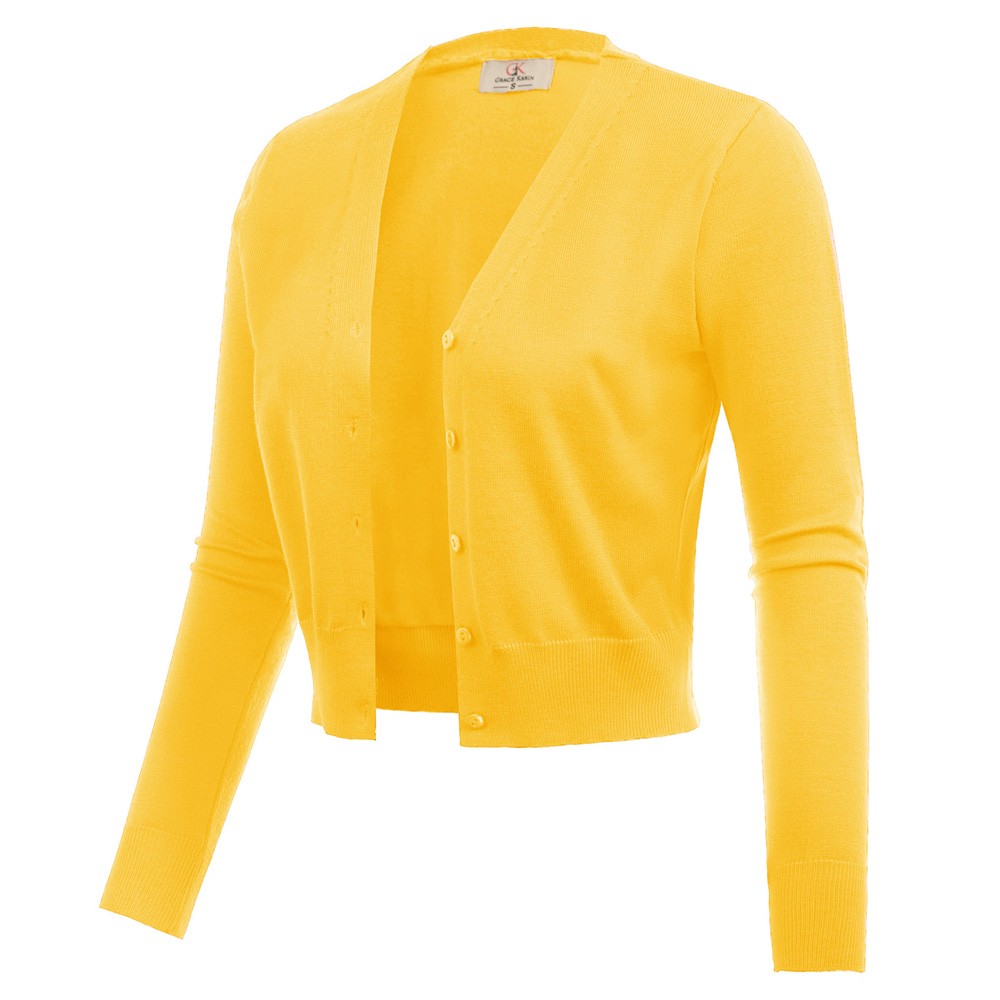 Fashion forward Knitting Coat Cardigan Women's VNeck Crop Cotton Knitwear - Picture 212 of 236