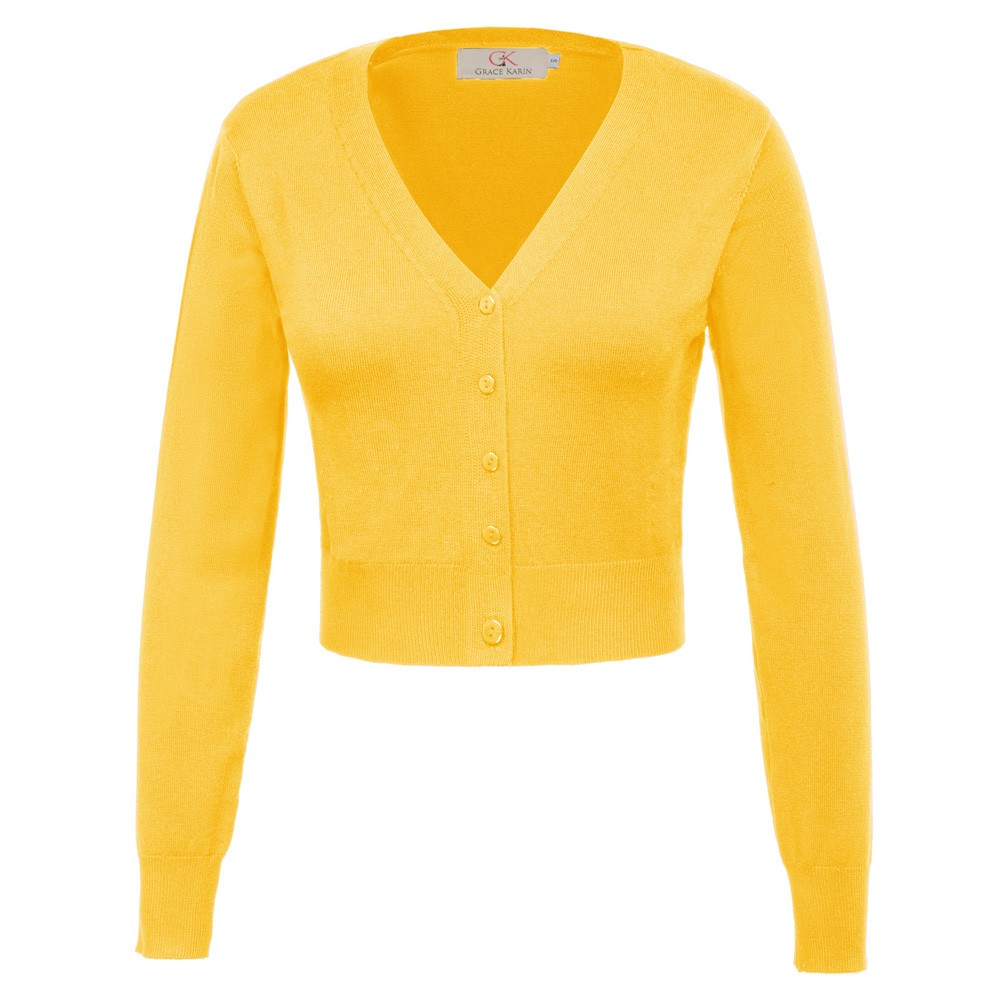 Fashion forward Knitting Coat Cardigan Women's VNeck Crop Cotton Knitwear - Picture 201 of 236