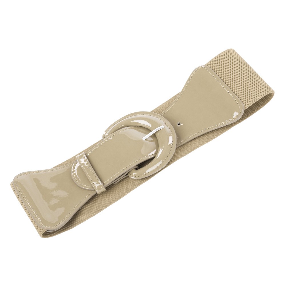 Elegant Women's Stretchy Elastic Waist Belt Wide Polyurethane Leather Band - Picture 45 of 129