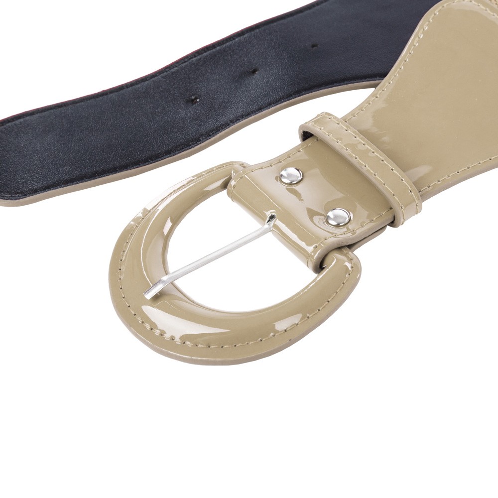 Elegant Women's Stretchy Elastic Waist Belt Wide Polyurethane Leather Band - Picture 47 of 129
