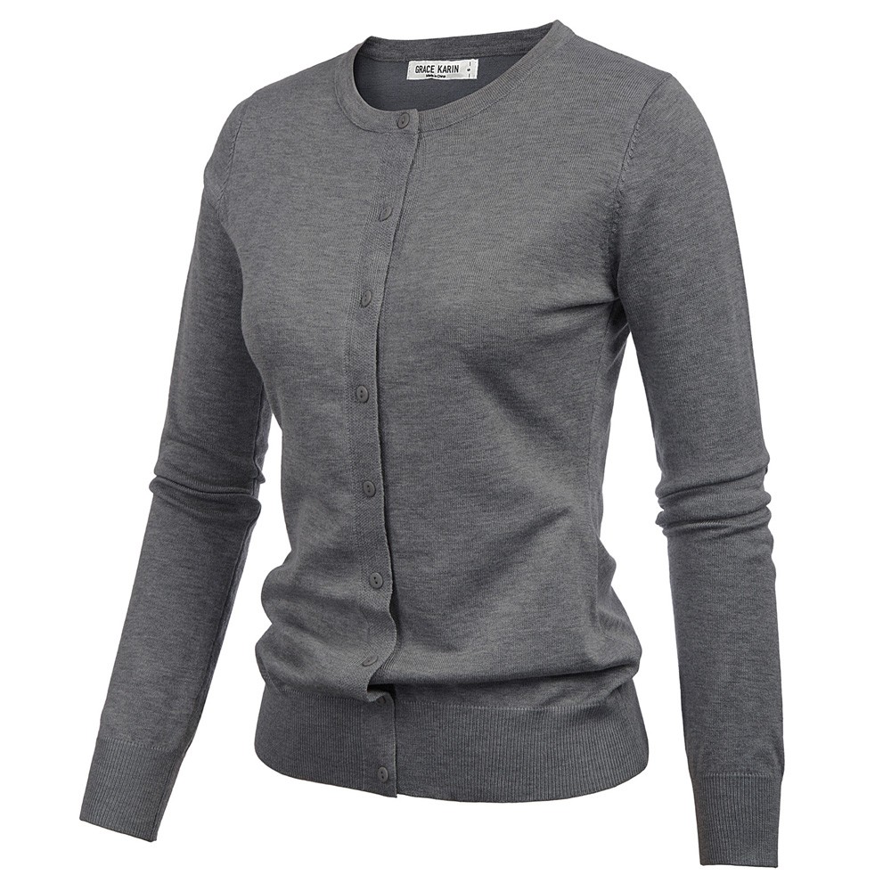 Trendy Knitwear Coat Tops for Women with Button Placket acheter and Long Sleeve