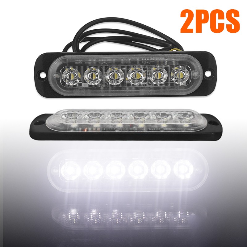 Car fog light 112*28mm DC 12V-24V Set Working 6 LED Accessory Auto Flood Mount