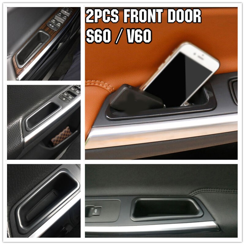 Auto Door Handle tray Storage Box Inner Black Plastic Front Accessories - Picture 3 of 7